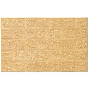 KFGISD, 3D-muurbehang, zelfklevende 3D-wandpanelen, waterdicht behang for slaapkamer, woonkamer en tv-wand,3D-wandpanelen(Beige)