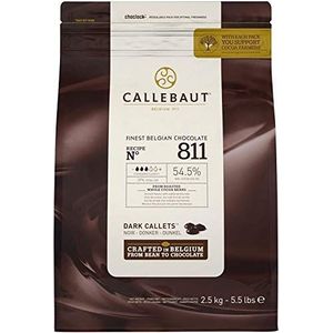 CALLEBAUT 811 en LEGENDARY - couverture Callets, pure chocolade, 54,5% cacao, 1 x 2500 G
