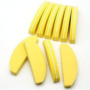 Een spijkerbuffer, 10 stuks nagelvijlen 100/180 grit multicolor crescent polijstblokken sponsbuffer(09-10pcs)