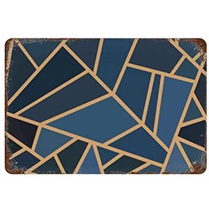 Marineblauw Deco Art Creatief tinnen bord retro metalen tinnen bord vintage wanddecoratie retro kunst tinnen bord grappige decoraties cadeau grappig