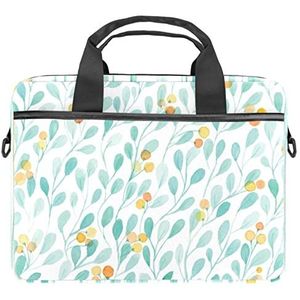 Magic Leuke Wolken Eenhoorns Groene Laptop Schouder Messenger Bag Crossbody Aktetas Messenger Sleeve voor 13 13.3 14.5 Inch Laptop Tablet Beschermen Tote Bag Case, Veelkleurig 14, 11x14.5x1.2in /28x36.8x3 cm