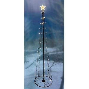 XXL kerstdecoratie kerstverlichting LED metalen kerstboom 154 LEDs 240cm warm wit