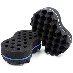 Qiekenao Haar Twist Spons Borstel, Haar Twist Spons Borstel Foam Zwarte Kapper Krul Spons voor Jongens en Meisjes