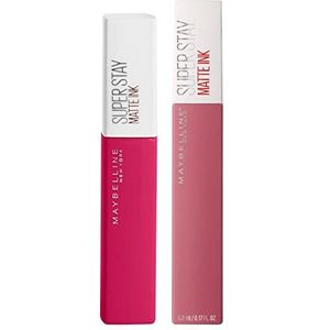 Maybelline New York SuperStay Matte Lippenmascara Intense langdurige dekking met precisie-tip-applicator, make-upset met 2 lippenstiften met 120 artiesten en 15 geliefden