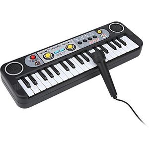Elektrische toetsenbordpiano, 37-toetsen draagbare elektrische digitale piano voor kinderen Muziekinstrumenten met microfoon en ingebouwde luidspreker, voor kleuters/beginners/kinderen