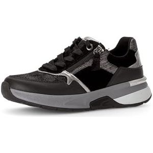 Gabor Lage sneakers voor dames, zwart combi 67, 42 EU