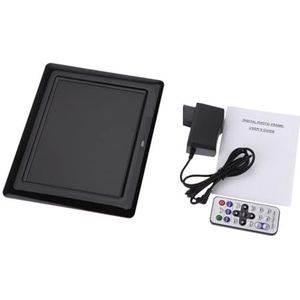 8 Inch Digitale Fotolijst Album TFT LCD-scherm Klok MP3 MP4 Movie Player Fuction Met Afstandsbediening Eenvoudig Delen Momenten(Black)