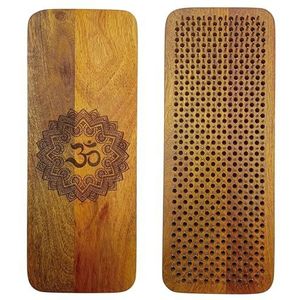 SattesGrün® Sadhu Board Mandala-OM 10 mm | Spijkerbord Handgemaakt | Gemiddeld Niveau | Yoga en Mindfulness