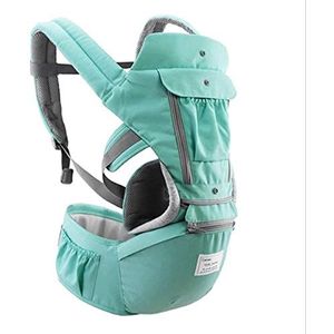 Baby Hip Seat Peuter Carrier Taille Seat Baby Carrier Taille Kruk Ergonomisch met Pocket - Zacht Organisch Katoen Comfortabel en Lichtgewicht (Kleur: Groen)