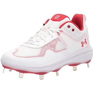 Under Armour Women's Glyde MT Softball Shoe, White (102)/White, 6