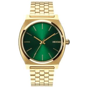 NIXON Heren Quartz Horloge Met Roestvrij Stalen Band AX-00, Alle goud/groen, Eén maat, Armband