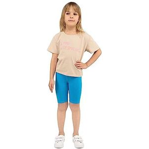 looksy Meisjes Fietsbroekje – Klassieke Effen & Levendige Kleuren Elastische Tailleband Comfortabele & Ademend Katoenen Stof Duurzaam & Makkelijk Draagbaar, Turkoois, 152 cm