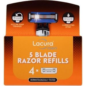 Aldi Lacura Heren - 5 Blade Razor Vullingen - 4 Pack