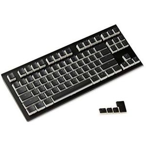 YMDK 87 PBT Double Shot Shine Through ANSI ISO OEM Profile Pudding Keyset Keycap voor MX Mechanisch Toetsenbord (87-Key Zwart) (alleen Keycap)
