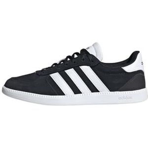 adidas Breaknet slanke schoenen, lederen bovenwerk, rood, Core Black Cloud White Core Zwart, 36 EU