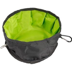 Waterdichte opvouwbare nylon voerbak for buiten wandelen en voeren, geschikt for honden van alle maten (Color : Gray)