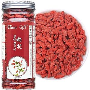 Plant Gift Goji Berries 125G/4.4oz 枸杞 voor bakken en theeën, smoothies, antioxidant superfood, zongedroogd, keto, veganistisch, niet-GMO