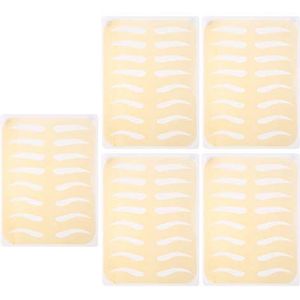 5 stuks tattoo praktijk permanente make-up microblading wenkbrauw training siliconen nep huid voor professionals en beginners(Goud)