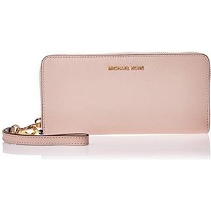 Michael Kors Jet Set Travel Leather Continental Wristlet SOFT PINK