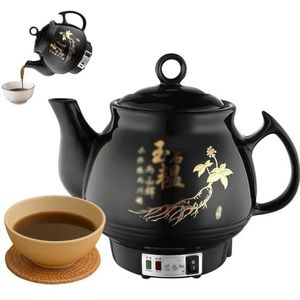 BESTXH Electric Herbal Medicine Cooker, 4-6L Decoction Pot with Overheat Protection, Fully Automatic Chinese Medicine Pot, 360° Heat Distribution, for Home/Clinic Use,zwart,5L