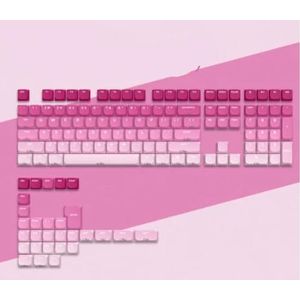 QPSJXN 127 toetsaanslagen laag profiel dubbel shot PBT-toetsenbordtoetsenbord toetsenbord invoegen witte groene keyboards IN (rood)