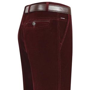 WINDEHAO Heren Stretchy Corduroy Rechte Lange Broek Herfst Hoge Taille Corduroy Casual Broek Middelbare Leeftijd Mannen Rechte Lange Broek, wijnrood, 35W
