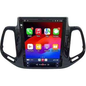 Android 14 2 Din Autoradio 9in Auto Stereo voor Jeep Compass 2016-2018 met Draadloze Carplay Android Auto Bluetooth GPS Navigatie FM Radio WIFI Stuurwielbediening(H-3(2G+32G))