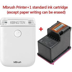 Handbediende slimme inkjetprinter, Mini Handheld Full Color Printer Draagbare WiFi Mobiele kleurenprinter Handheld printer en vervangende inktcartridge voor Code Date Label-industrie(White)