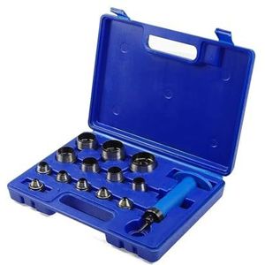 14 stuks 5-35mm ponsset, pakkingsnijder, gatenponsgereedschap van koolstofstaal for het zelf snijden van plastic, rubber en leer Brede toepassingen
