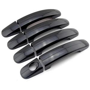 Koolstofvezel Auto Exterieur Accessoires Deurgreep Covers Voor Ford Voor Escape Voor Focus C-MAX Voor Transit Voor Custom Voor Van 2003-2023(Glossy black)