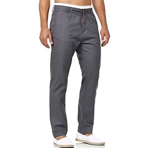 Indicode Heren Veneto Pants | Stoffen broek van linnen & katoen Iron M