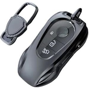 Sleutelbehuizing Zinklegering Zilver Autosleutel Geval Keyless Cover Sleutel Shell Auto Accessoires Voor C E-Klasse GLC GLA GLB GLS A200 C200 Autosleutelhoesje(C2 set 1)