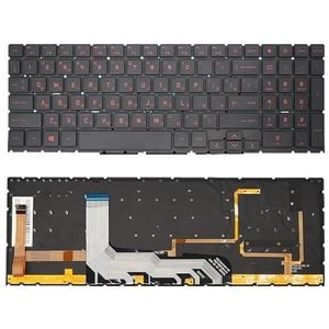 Russisch-Spaans laptoptoetsenbord voor Omen 15-EK -EK0013DX -EK0023DX voor AMD voor RGB kleurrijk verlicht TPN-Q280 236(RU Red Word Backligh)