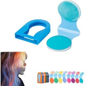 Sliding Highlight Hair Dyeing Powder, 4/8 Color Hair Dye Chalk, Temporary Hair Chalk, New Hair Chalk Temporary Hair Color for Adults for Halloween and New Year Parties (Cyan)