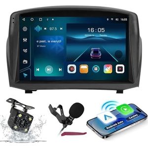 Android 14 Autoradio Navi voor Fiesta Mk6 2008-2019 9 ""Screenradio met draadloze carplay Android Auto GPS Navigatieondersteuning Bluetooth 5.0 HIFI FM 5G-WiFi SWC MIC-camera,M300s