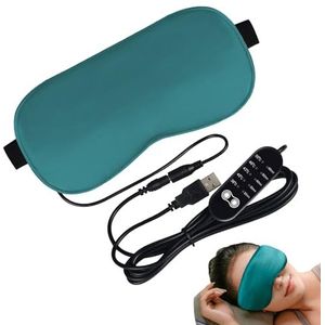 Verwarmde ooglapje, verstelbaar verwarmingskussen voor ogen, elektrisch oogverwarmend kussen voor ogen met verstelbare riem en temperatuur, oogwarmtecompressen voor werk en slaap mannen vrouwen