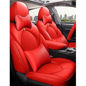 Stoelhoezen Beschermhoezen Luxe Volledige Set Auto Stoelhoezen Voor Toyota Voor Camry 2018 2019 Automobiel Interieur(Red B)
