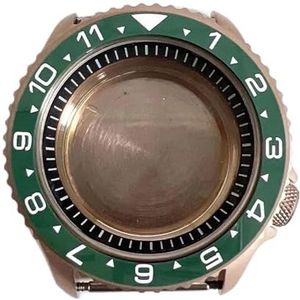 BAMMY 41,5 mm Rose horlogekast compatibel for NH35/NH36/4R uurwerk mineraalglas datum op 3,8 uur schaal 5ATM 316L roestvrijstalen kast (Size : 10)