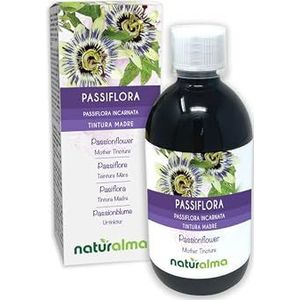 Wilde passiebloem (Passiflora incarnate) kruid met bloemen Alcoholvrije moedertinctuur Naturalma - Vloeibaar extract druppels 500 ml - Voedingssupplement - Veganistisch