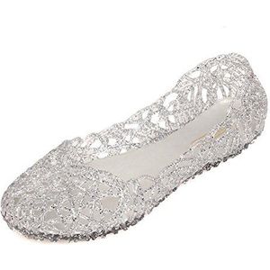 Motive Life Vamp Net Sandalen voor dames, ZILVER, 8 US