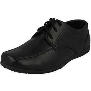 JCDees Jongens Lace Up School Schoenen - Zwart Synthetisch - UK Maat 13 - EU Maat 32 - US Size 1