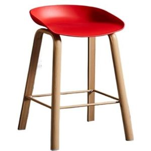 Retro Barstoel Barstoel Moderne Minimalistische Creatieve Barkruk Hoge Kruk Home Receptiestoel Hoge Stoel Barstoel Design Barstoel(Red)