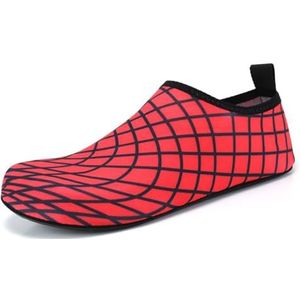 1 Paar Water Zand Schoenen Vrouwen Mannen Duiken Zwemmen Barefoot Sok Sneakers Ademend Sport Zomer Schoeisel Zwart 38/39, Rood Maat 44 45, Medium