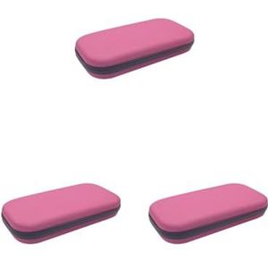 Paowsietiviity Draagbare schokbestendige stethoscoop opbergtas ingebouwde mesh tas organisator rits opbergtas, zwart, 3 Set (Roze), as description, als beschrijving