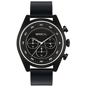Breil - Horloge collectie Finder Chrono uurwerk voor heren, Zwart-Zwart-1, Eén maat, Riem