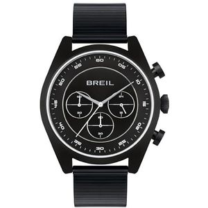 Breil - Horloge Finder Collectie Chrono uurwerk voor heren, Zwart-zwart-1, Eén maat, Armband