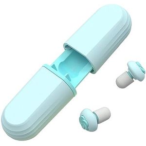 Oordopjes met ruisonderdrukking, herbruikbare oordopjes met geluidsblokkering van siliconen voor op reis (blauw)