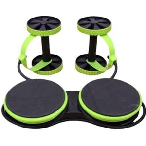 Buikspiertrainer Buikroller 5-in-1 Multifunctionele Core-abs-workout Abdominal Wheel-machine Ab Roller-apparatuur Voor Thuisgymnastiek Buikspieroefenwiel(Grün)