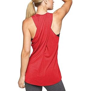 Uni-Wert Sporttop voor dames, yoga, tanktop, racerback, bovenstuk, mouwloos, workout, hardlopen, casual, vest, training, joggen, hardlopen, tops, ademend, sneldrogend, fitnessshirt