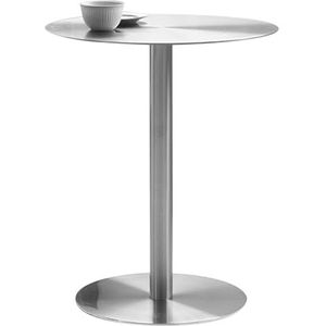 Moderne salontafel bijzettafel, hoge ronde keuken Ontbijt eettafel Cocktailtafel toonbank Bistro Pub tafels RVS bartafel Hoge tafels (Size : 60x60x105cm)